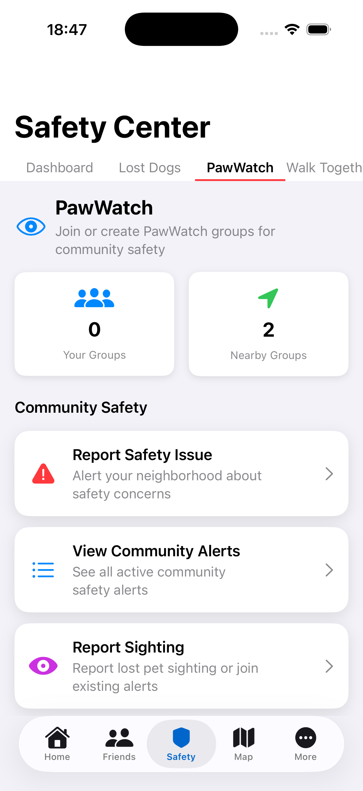 PawWatch - Neighbourhood pet safety network