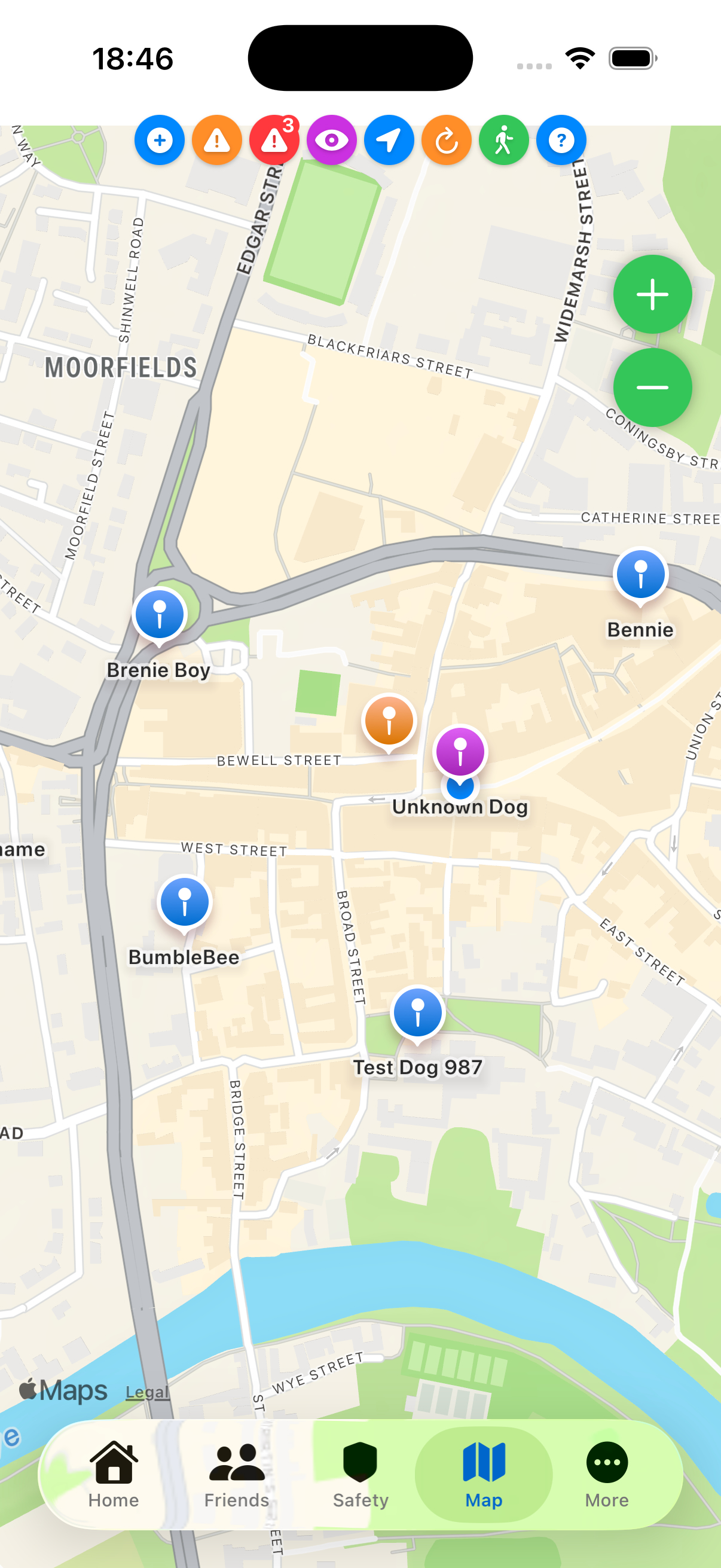 Live Map - Discover dogs in your area