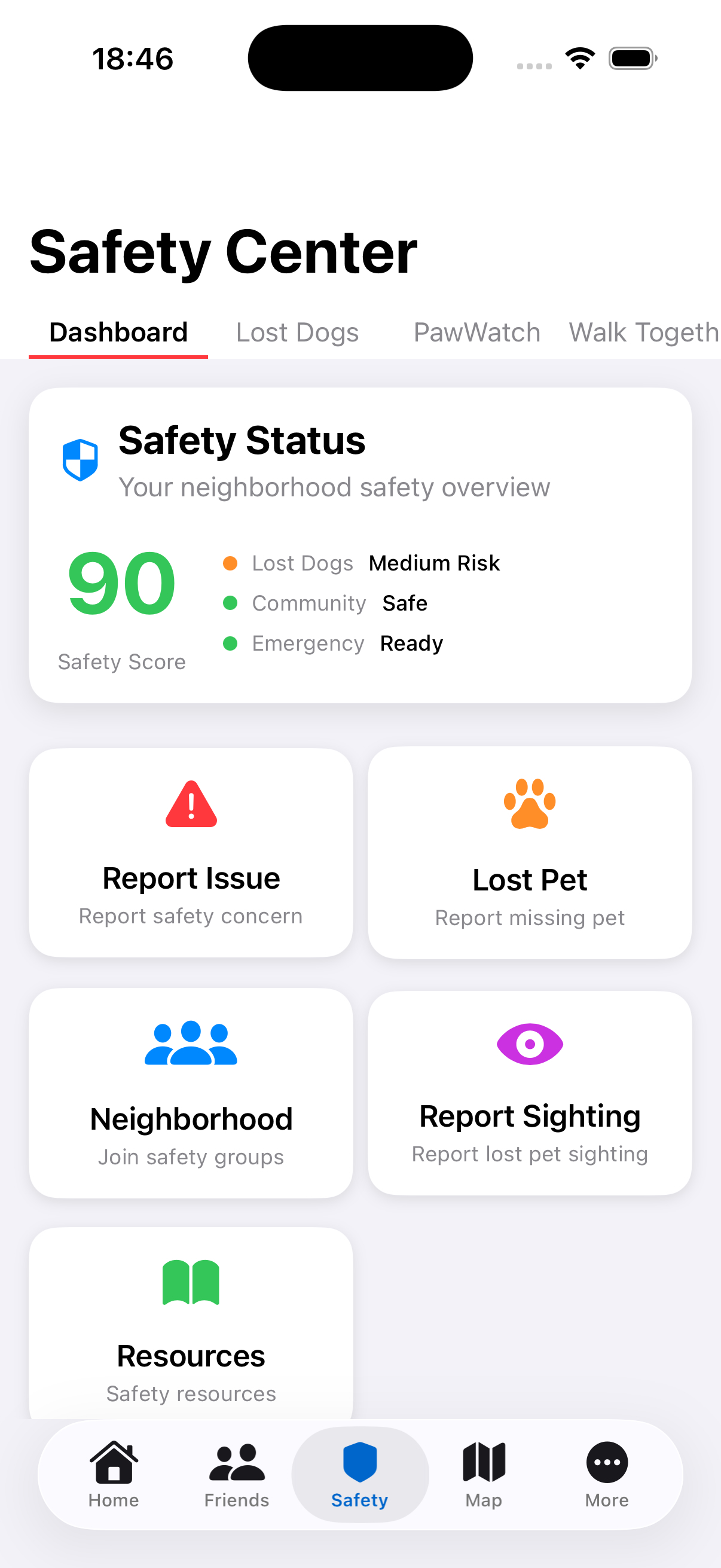 Safety Center Dashboard